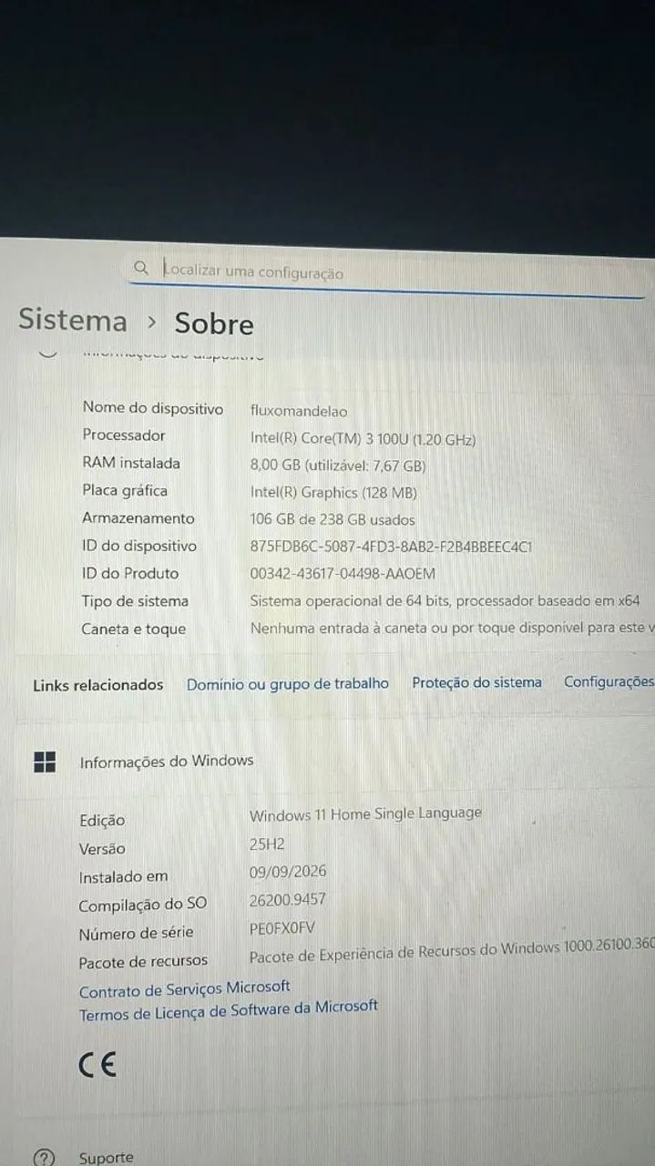 Notebook Lenovo 