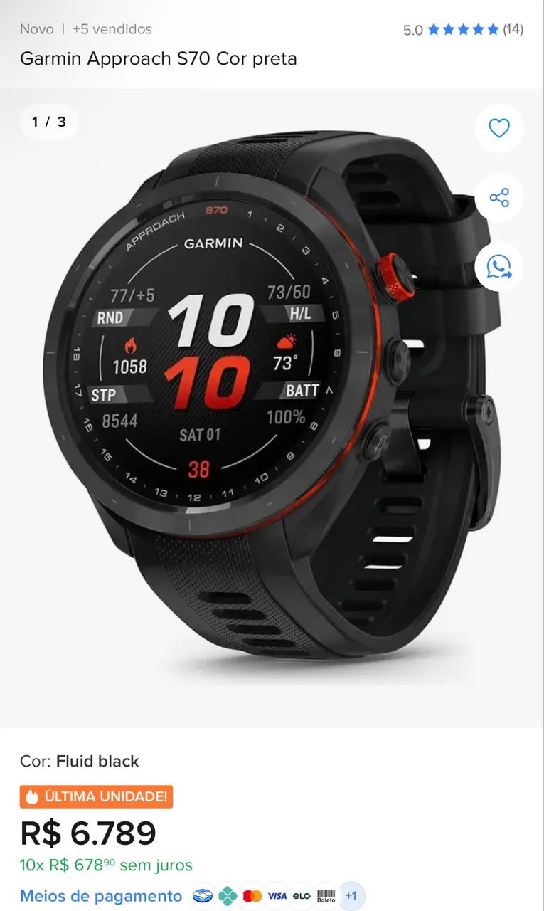 Garmin Approach S70 47mm golf  - Foto 2
