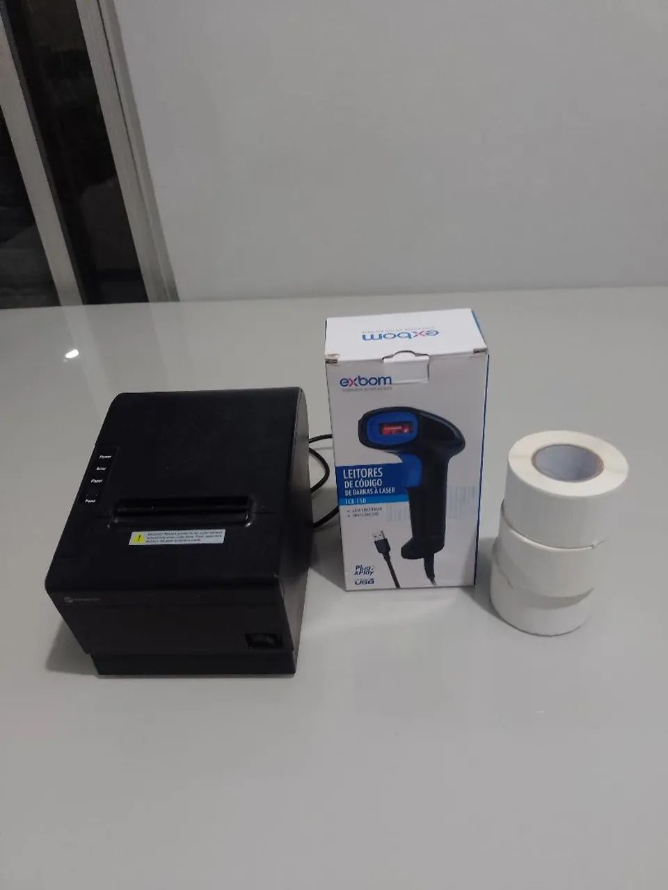 Kit completo de impressora com leitor e 56 bobinas
