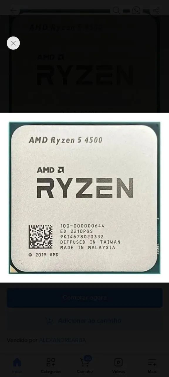 Ryzen 5 5400 em ótimo estado 