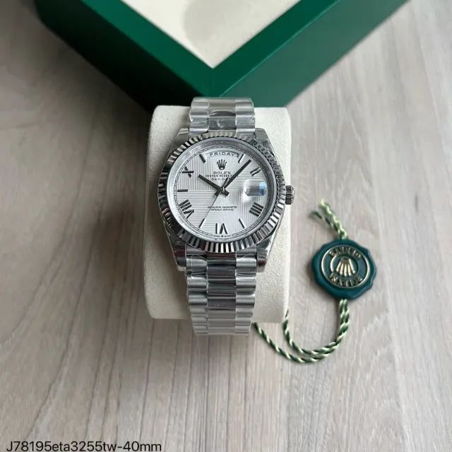 Rolex Day-Date Super Clone Branco + Caixa Rolex