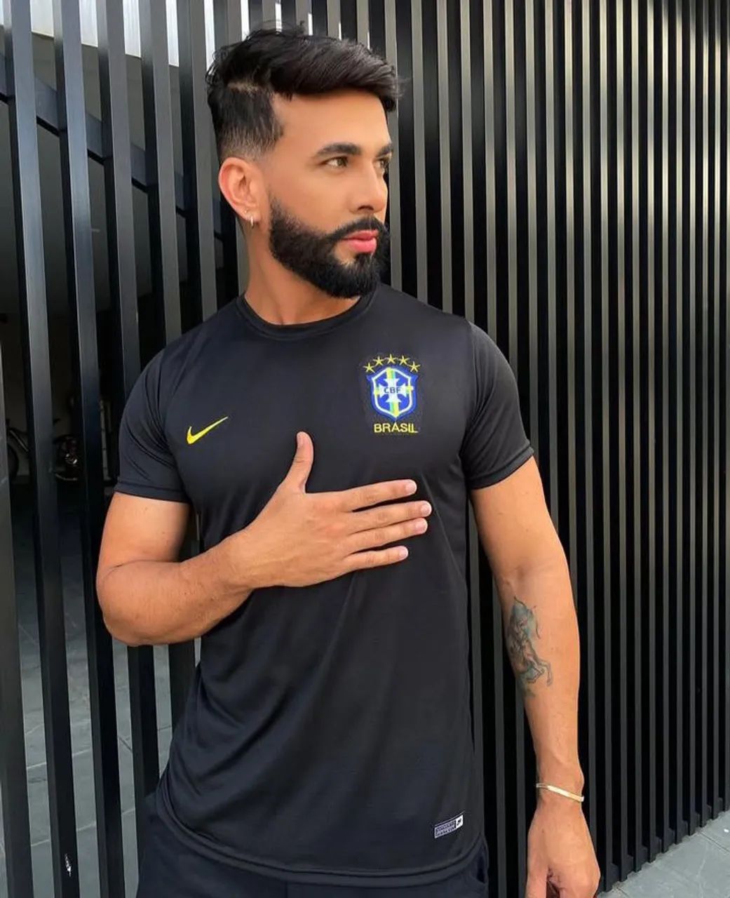 Camisa do Brasil em poliéster do P ao GG 