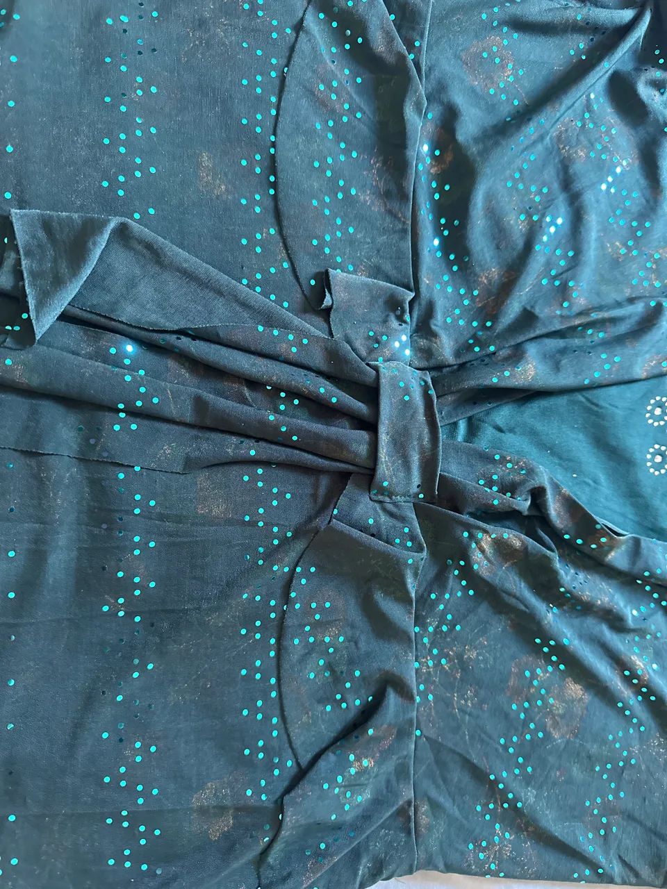 Blusa verde com brilho e strass TAM M  - Foto 4