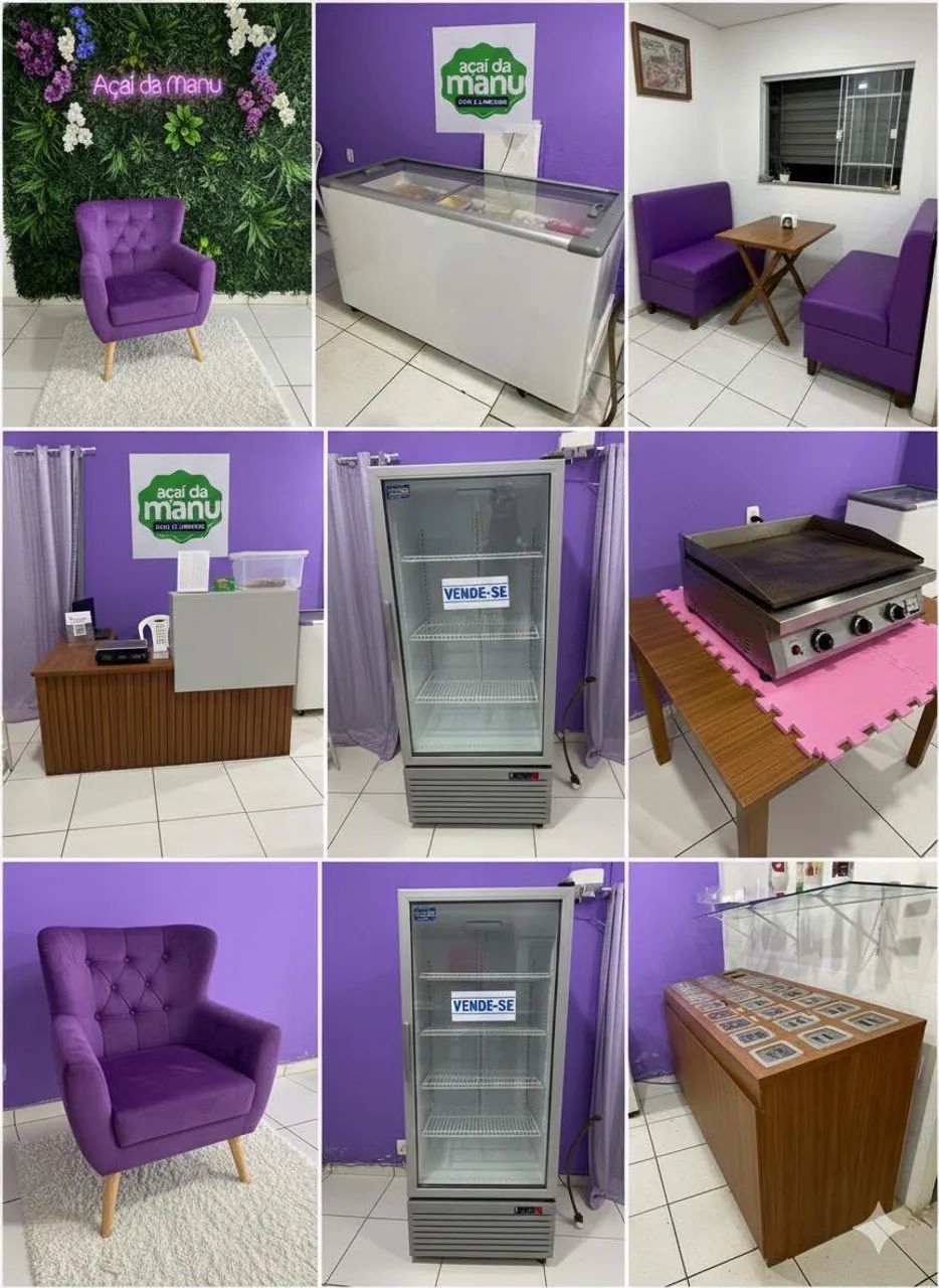 Móveis para venda de açaí 
