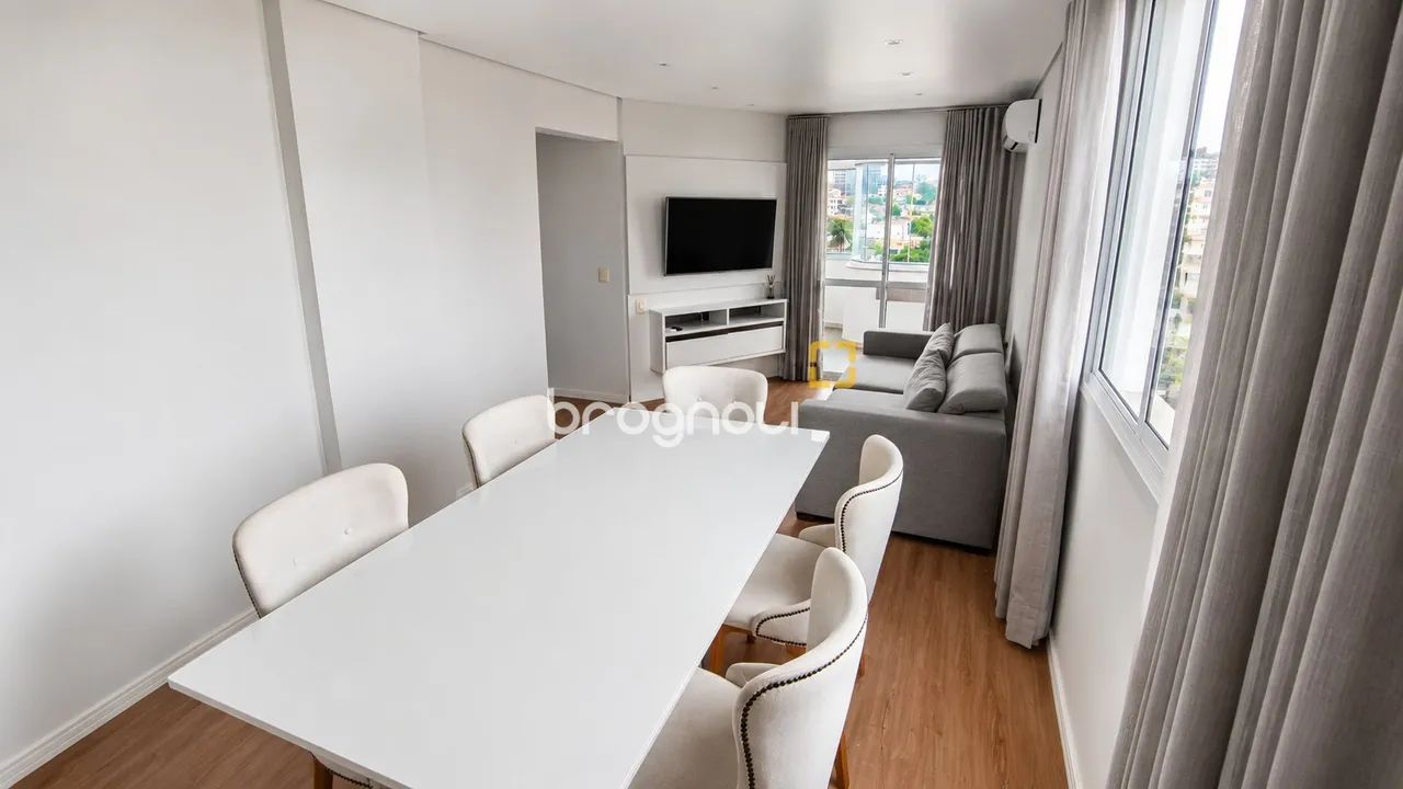 Apartamento mobiliado com 3 quartos e varanda com churrasqueira - Foto 2