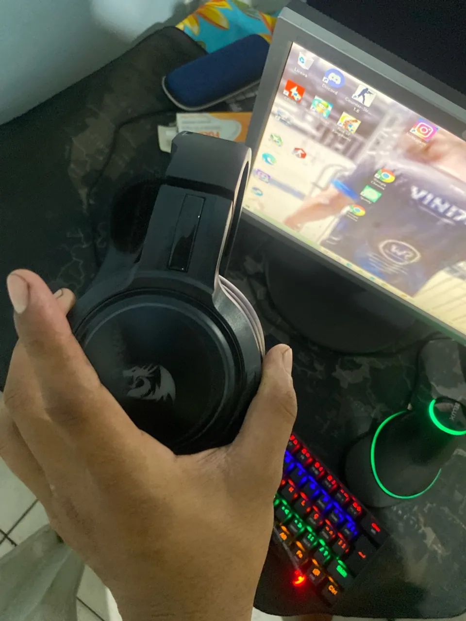 Vende-se teclado e fone gamer !!! - Foto 5