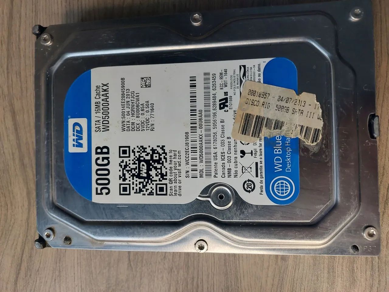 HD de 500GB para computador/PC.
