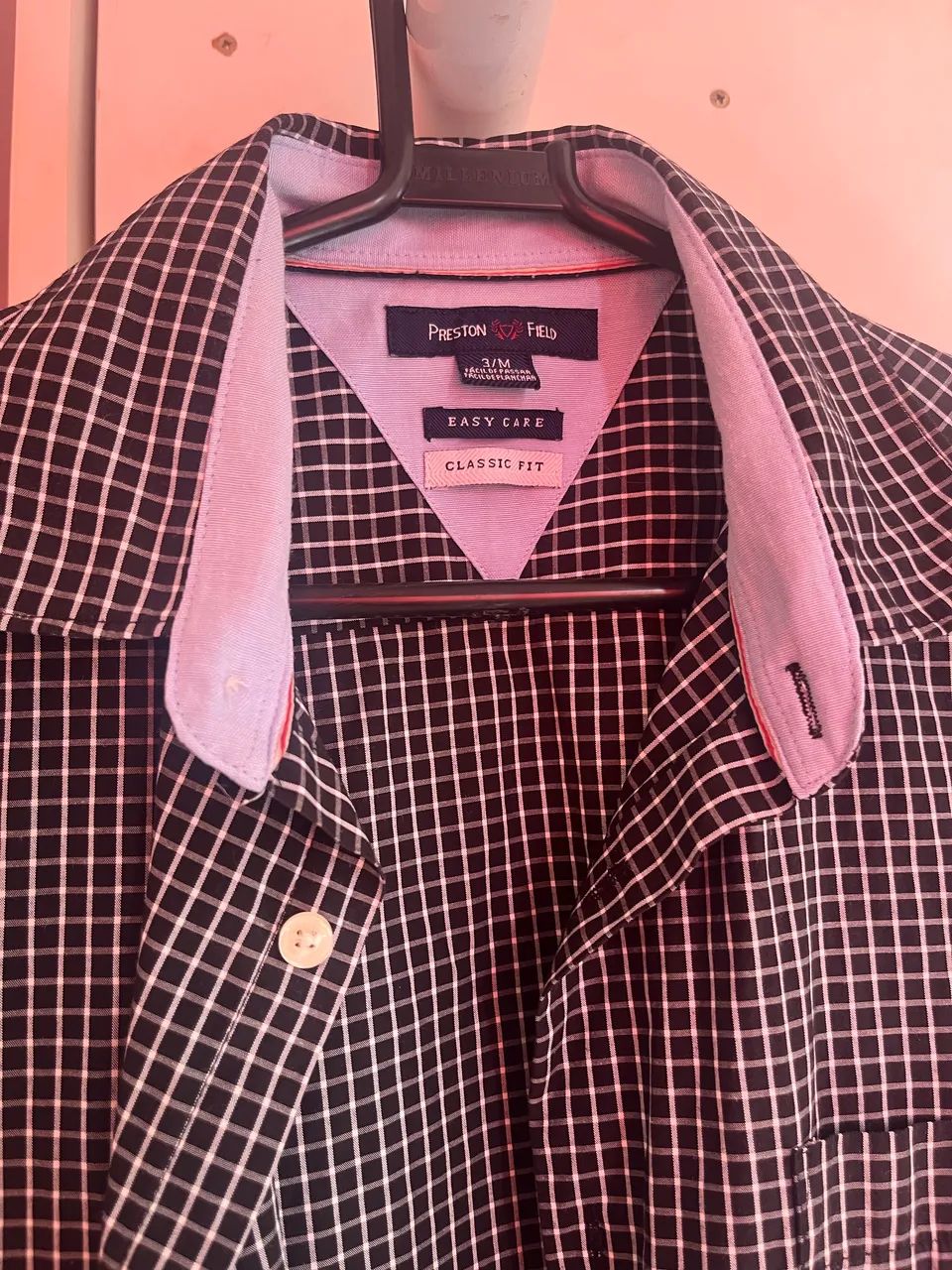 camisa quadriculada manga curta - Foto 2