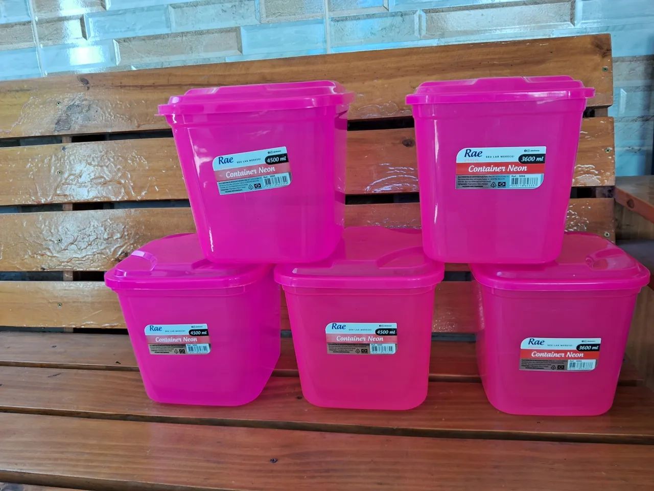 Kit mantimentos 5 potes - Foto 3