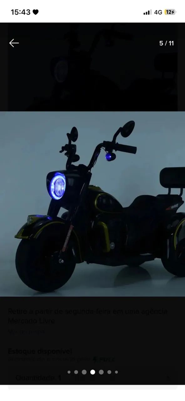 Moto elétrica infantil 