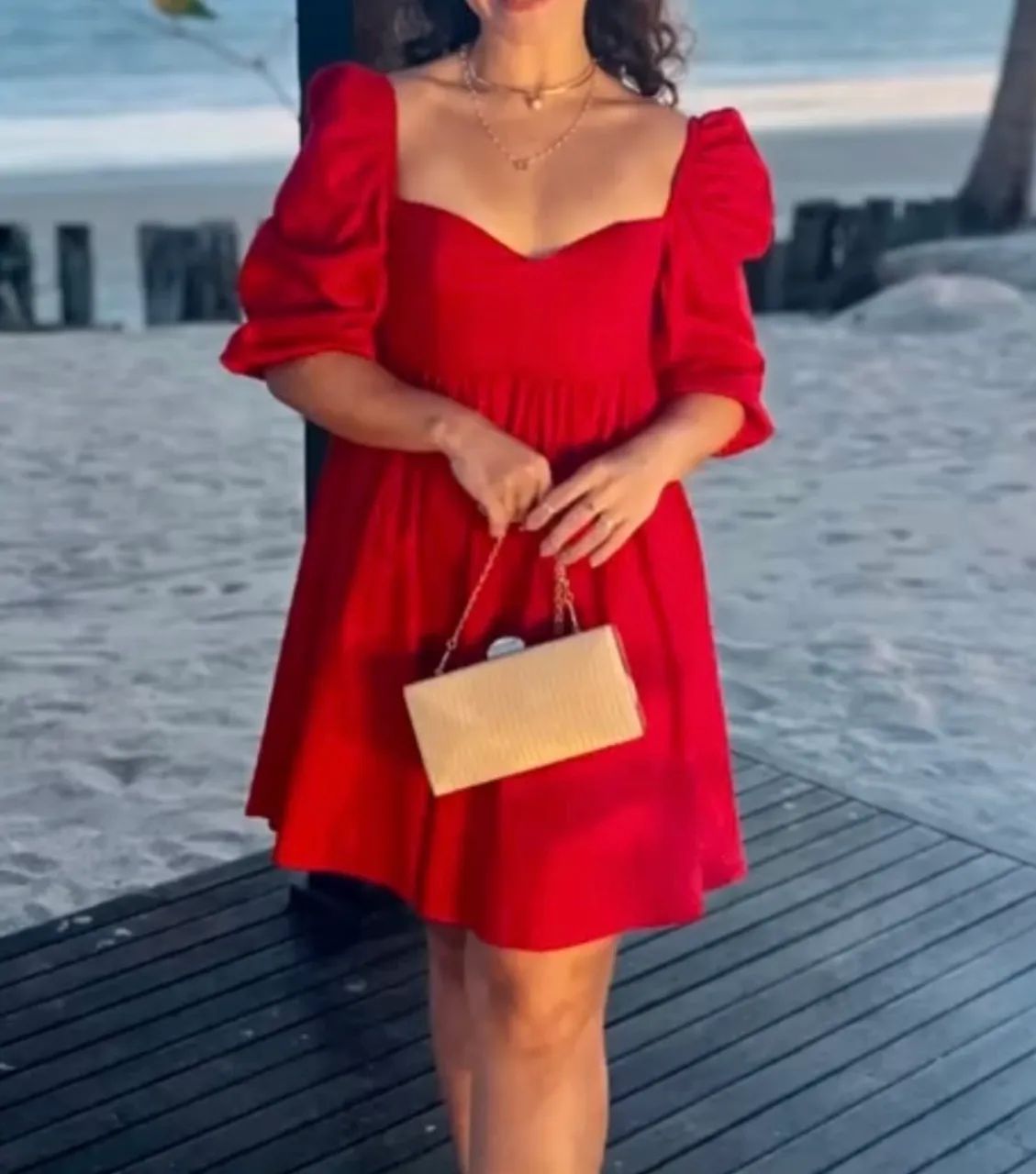 Vestido Curto Vermelho MIRAK  - Foto 3