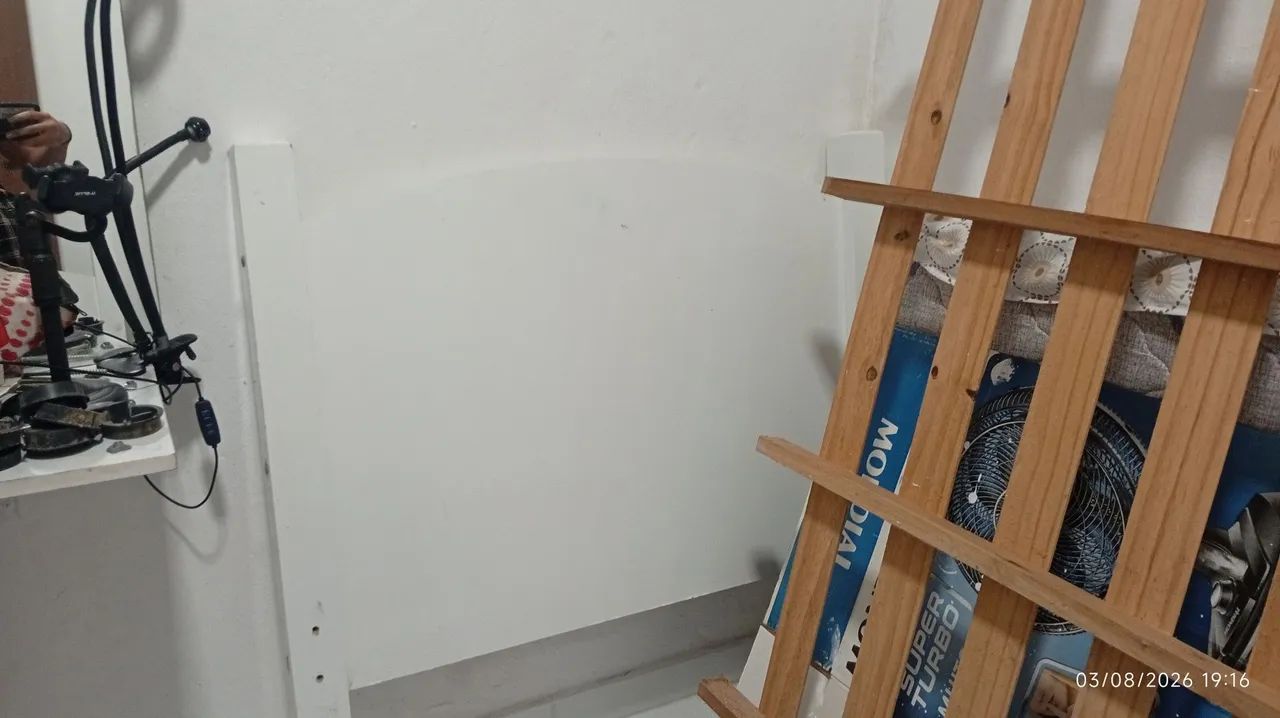 Cama de solteiro branca em MDF - Foto 3
