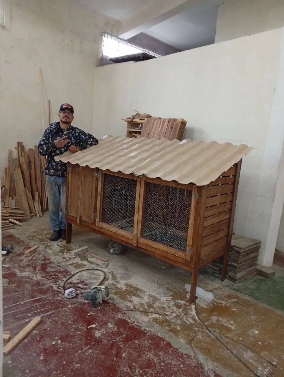 Galinheiro viveiro sob medida de palete e outras madeiras  - Foto 4