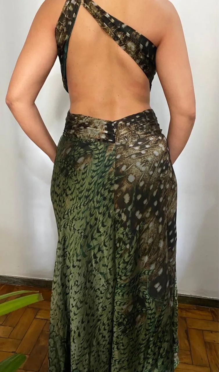 OPORTUNIDADE: Vestido Verde Estampado - Foto 5