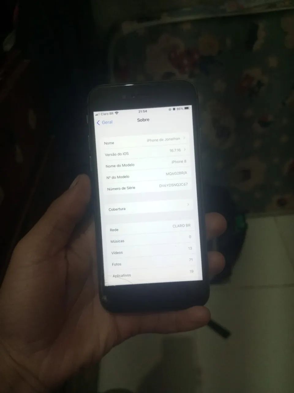 iPhone 8 normal 100% original com caixa e cabo 