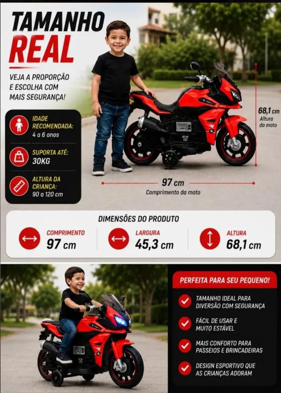 Moto eletrica infantil - Foto 2