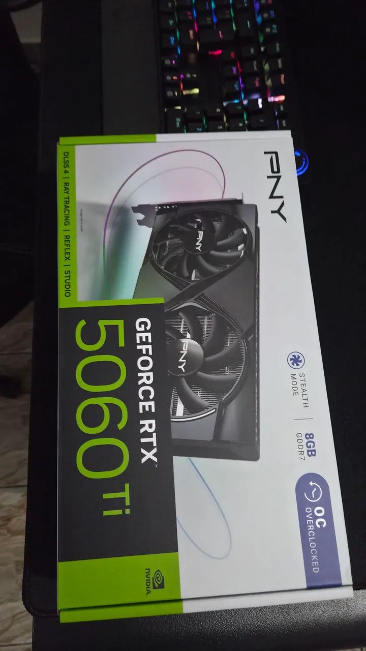 (Lacrada) RTX 5060 Ti 8 GB PNY OC Dual Fan Geforce Nvidia - Foto 2