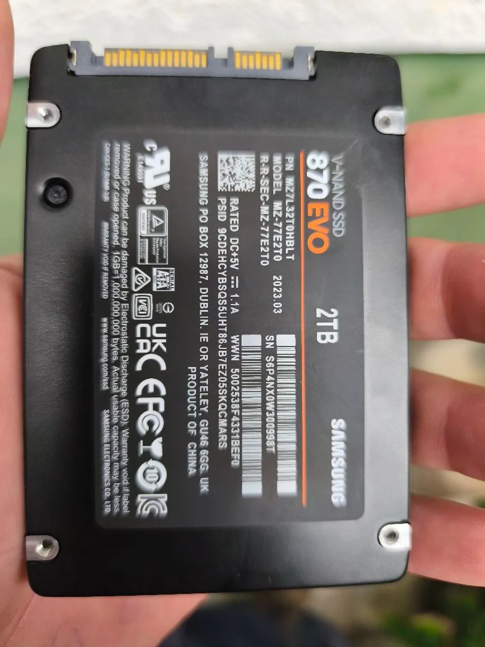 SSD Samsung 870evo 2 TB