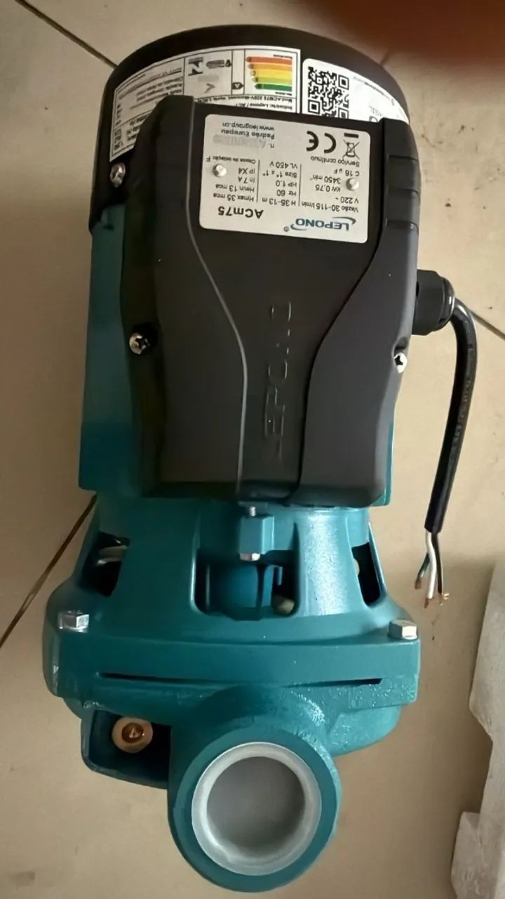 Motobomba Centrífuga LEPONO ACm75 1HP 220V ? Nova na Caixa - Foto 4