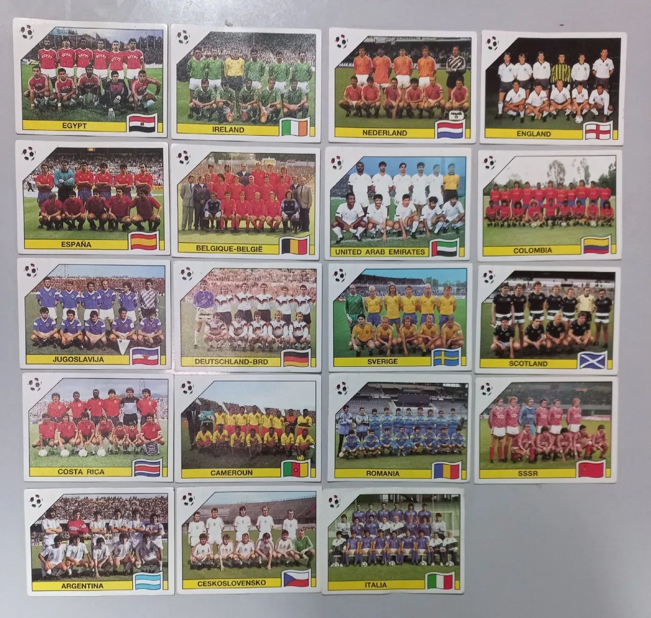 Figurinhas Copa do Mundo de 1990