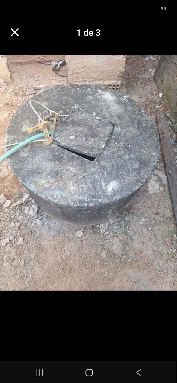 Limpa o poço coloco manilha e cavamos fossa e cavamos poço