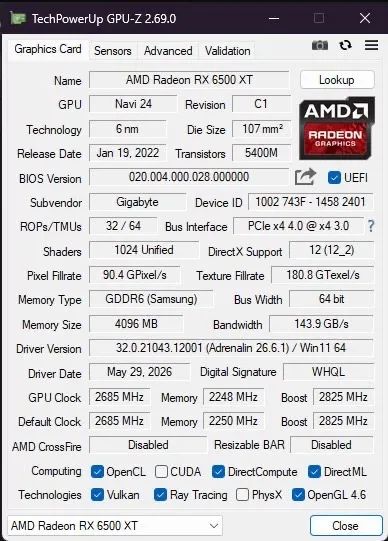 Placa de vídeo AMD RX 6500 XT - Foto 3