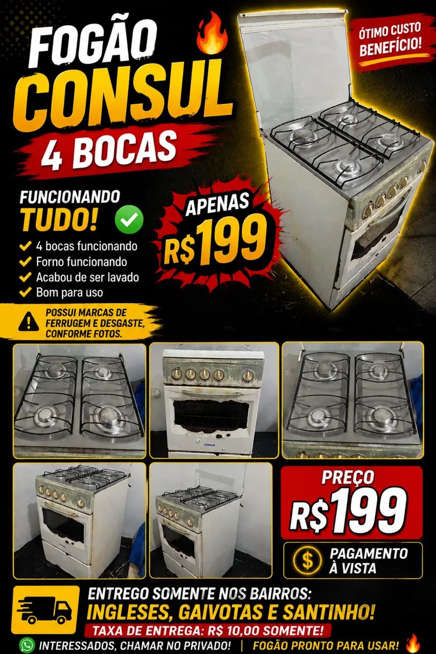 Fogão cônsul usado  - Foto 4