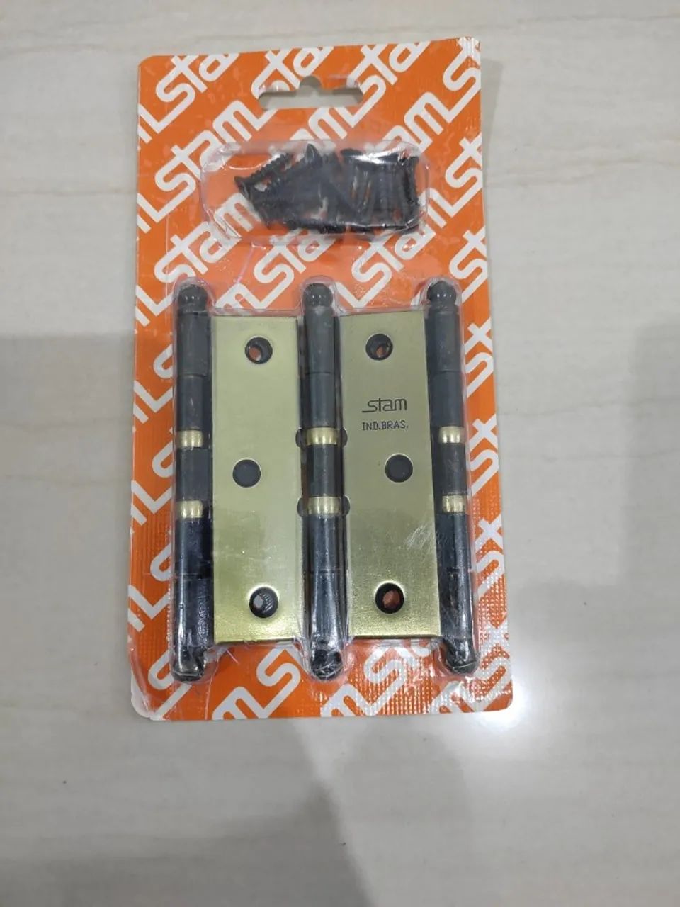 Dobradiça Stam 3½ Polegadas com Pino Bola e Anel - Nova