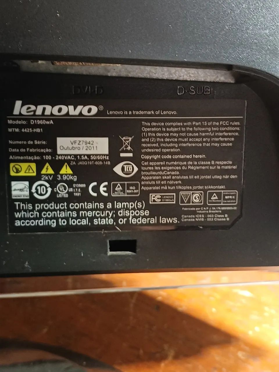 Monitor Lcd Lenovo 19 polegadas com áudio  - Foto 6