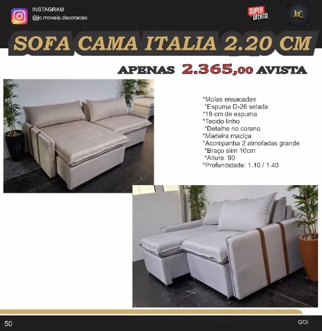 SOFA CAMA ITALIA 2,20M