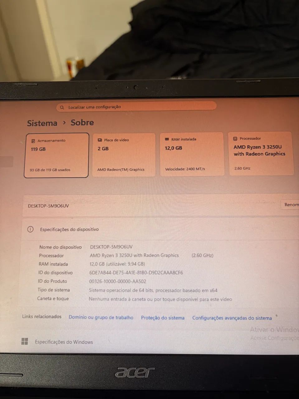 Notebook Acer aspire 3 (aceito trocas) - Foto 3