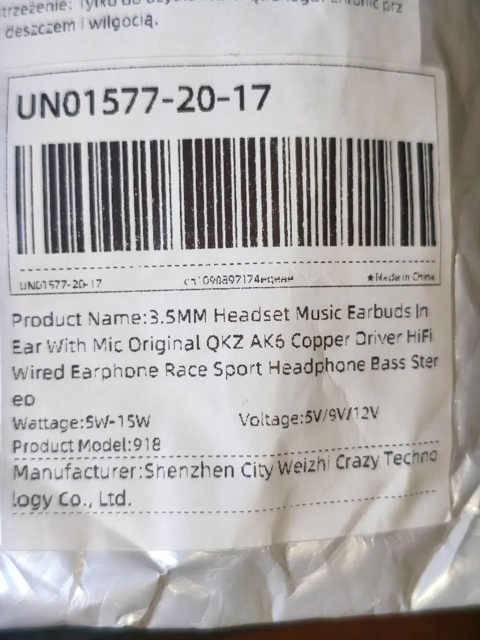 Fone de ouvido QKZ AK6 Preto - Foto 3