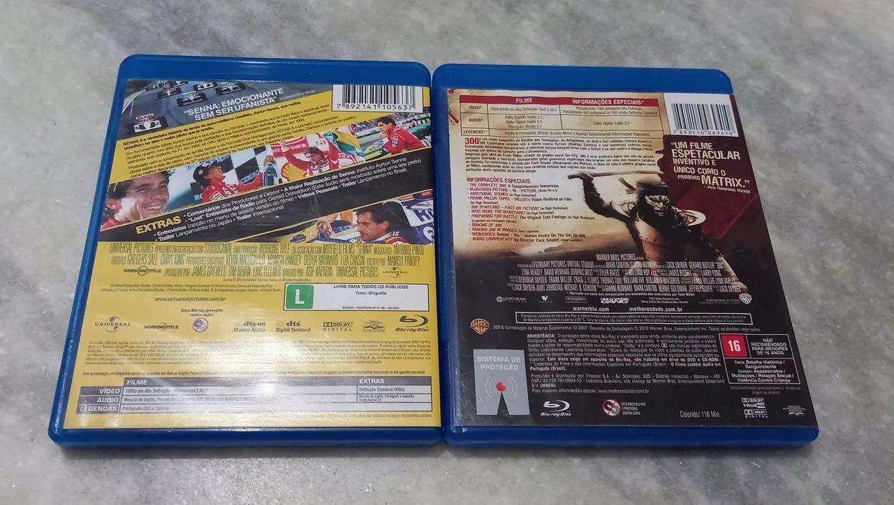 2 Blu-ray Senna, 300 espartanos  - Foto 2