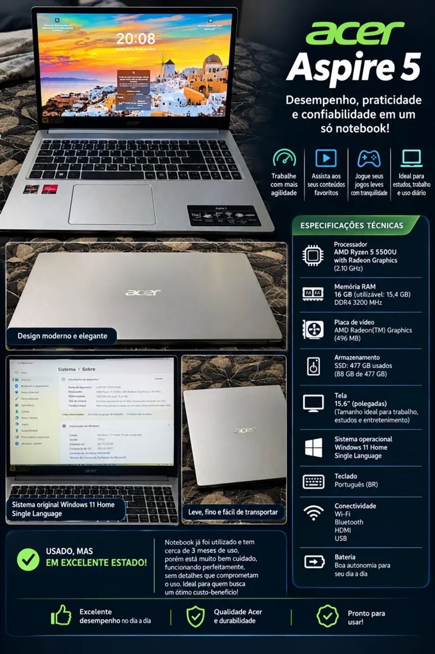 Notebook Acer Aspire 5