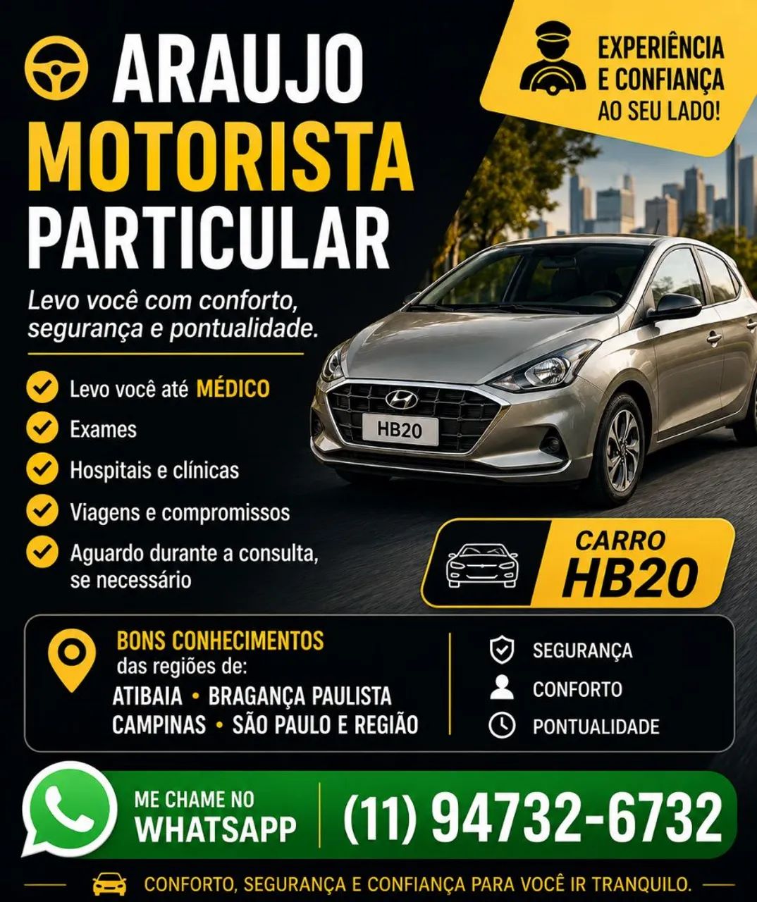 Levo  ao  médico  passeios  entregas  so  me chamar 