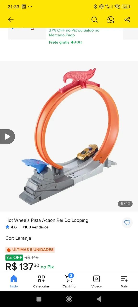 Hot Wheels Rei do Looping