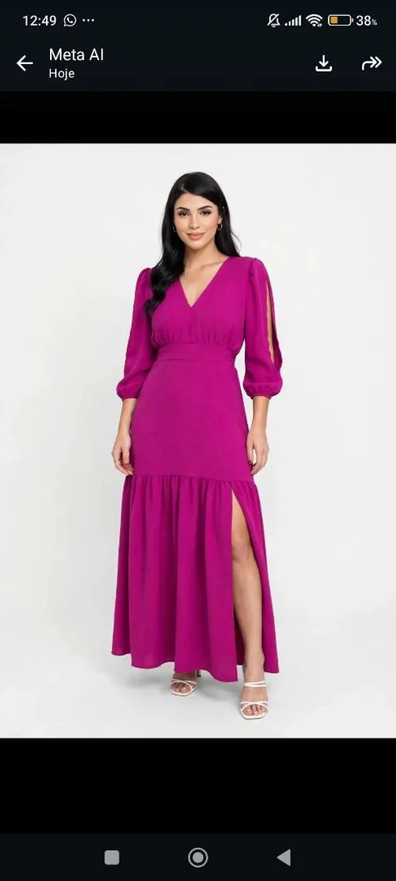 Vestido MIDI G com fenda  - Foto 2