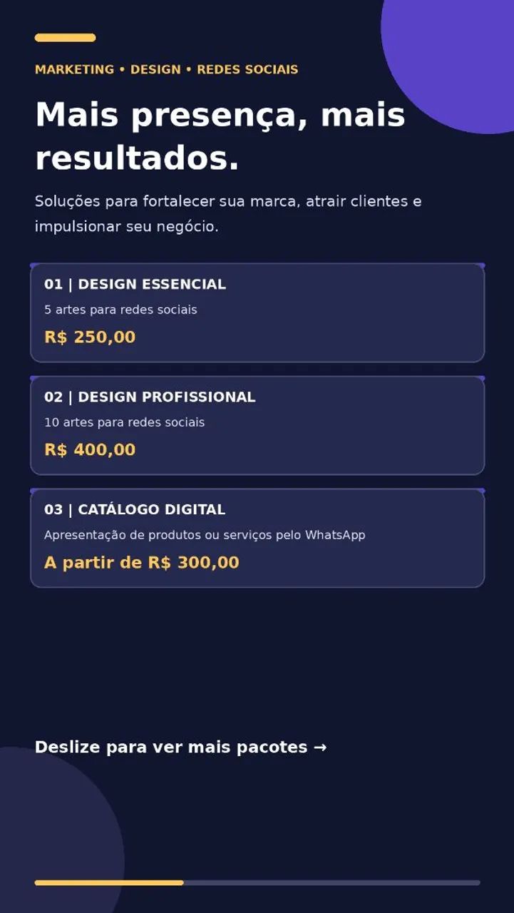 Serviços de marketing e social mídia 
