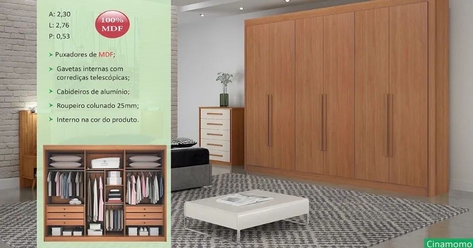 Guarda Roupa Casal K382 - Foto 3