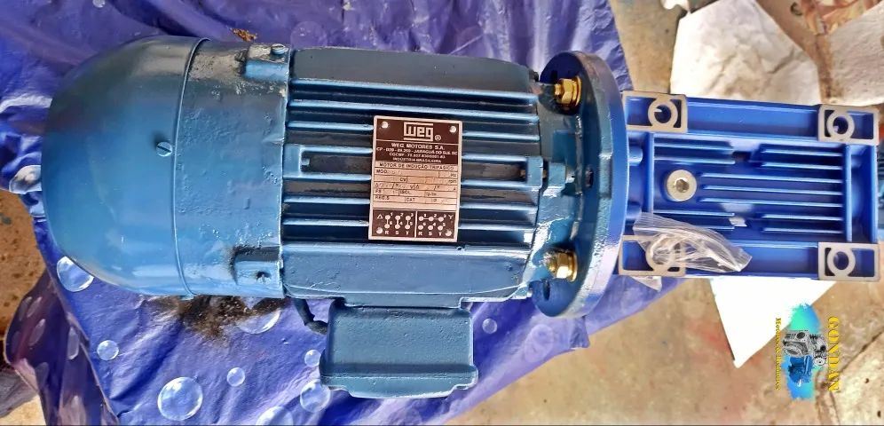 MotoRedutor com Freio WEG 3cv/hp 2.2kw  4polos 1740rpm Trifásico 220/380v com Redutor NMRV - Foto 4