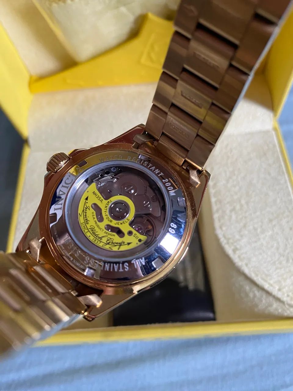 Relógio Automático Invicta Pro Diver 8930OB Dourado Azul - Foto 3