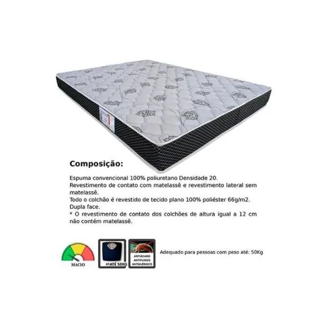Colchão Casal D20 + Base Box Casal - Foto 2
