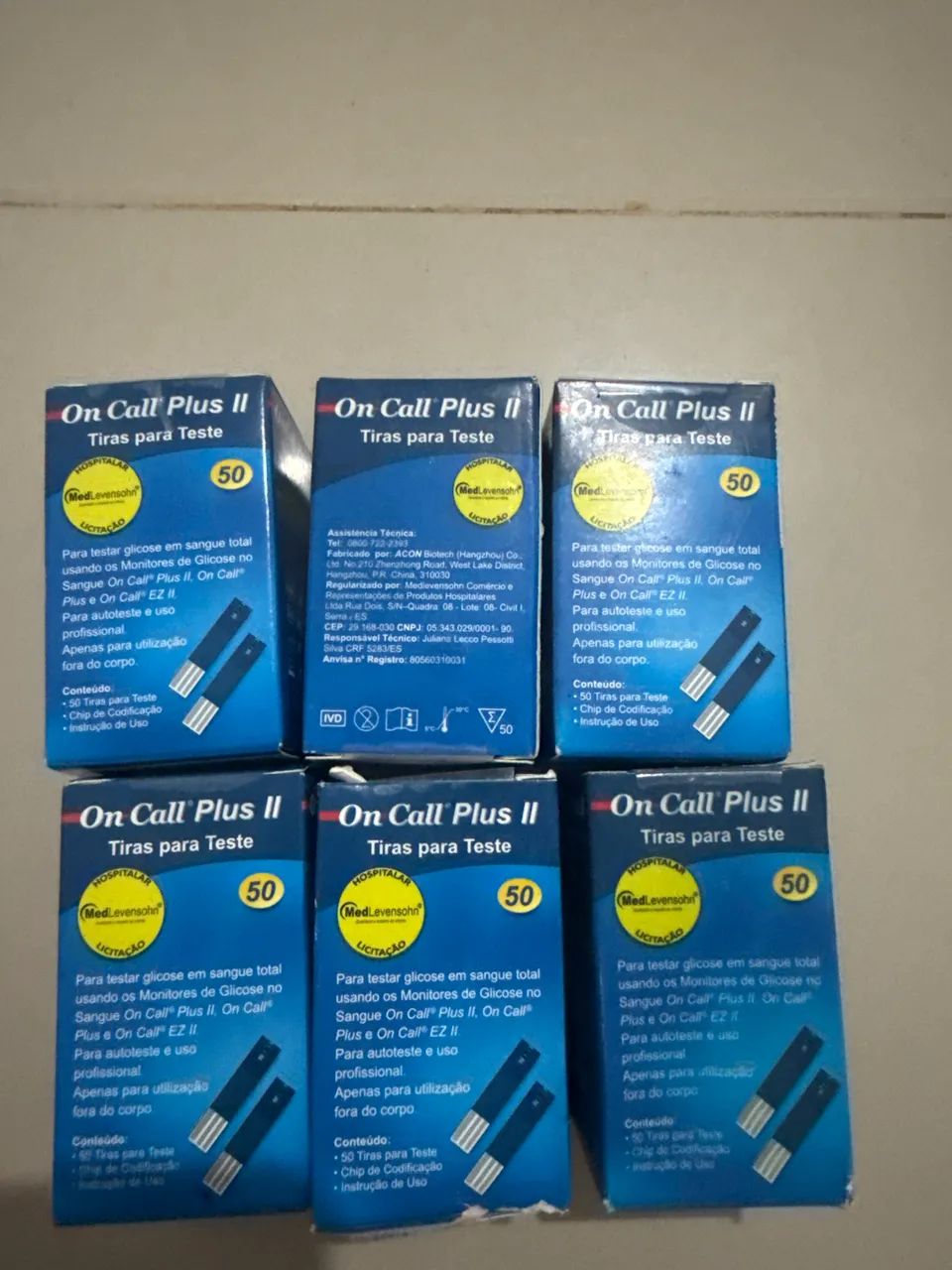 Tiras para teste 
