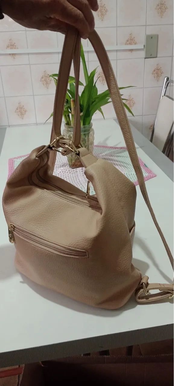 Bolsa bege feminina 