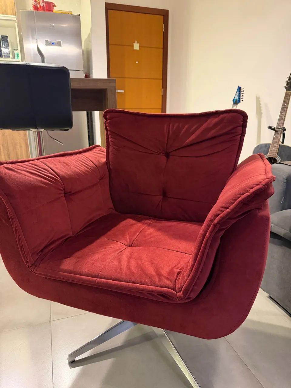 Poltrona Giratória Luxo Bordô Opala NOVA! - Foto 3