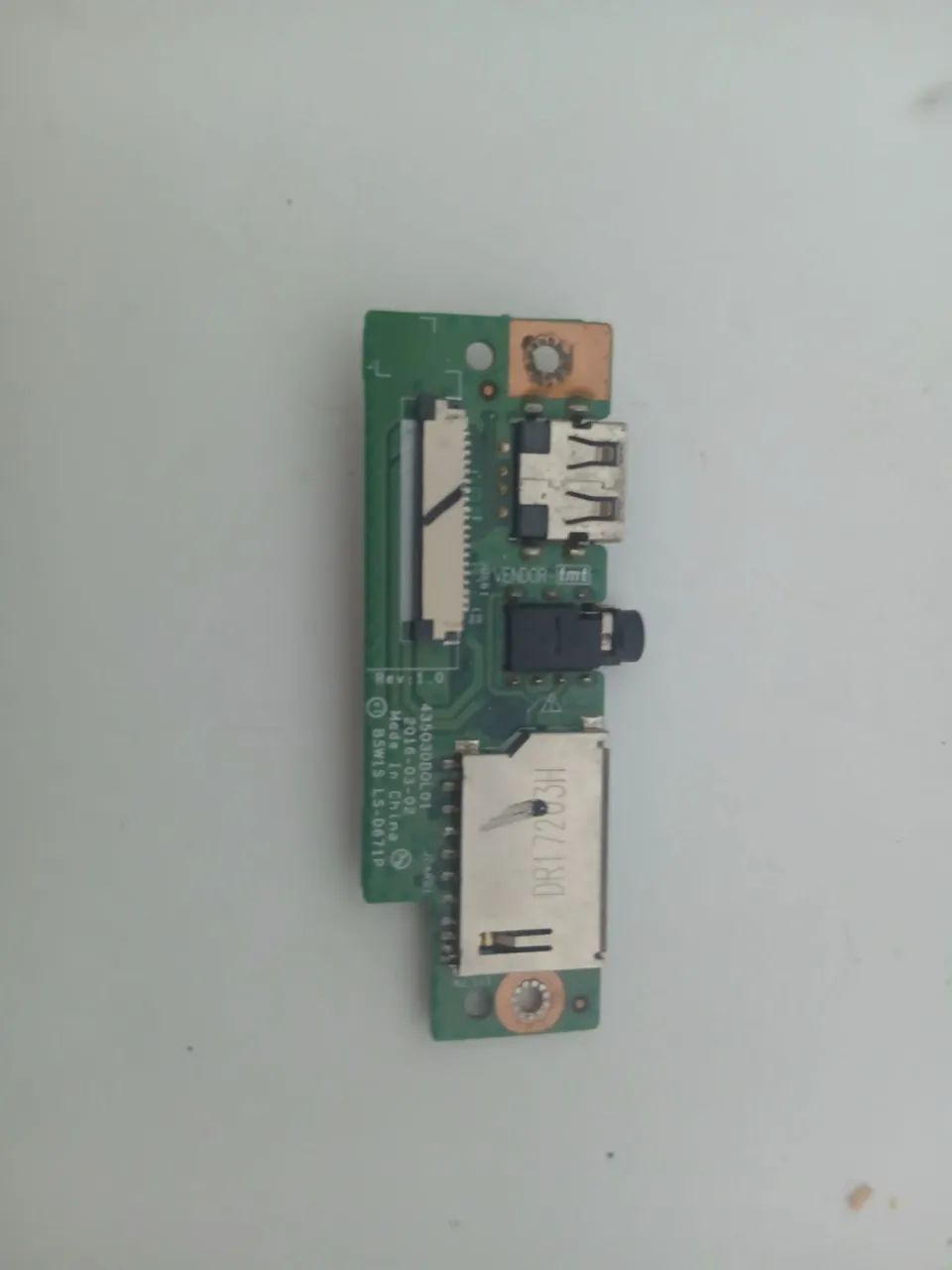 Placa USB/Leitor de Cartão + Áudio para Notebook - Original - Foto 2