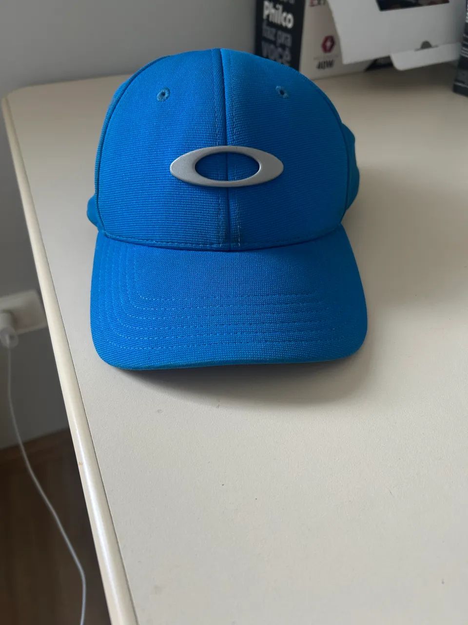 Boné oakley original azul aba curva  - Foto 5