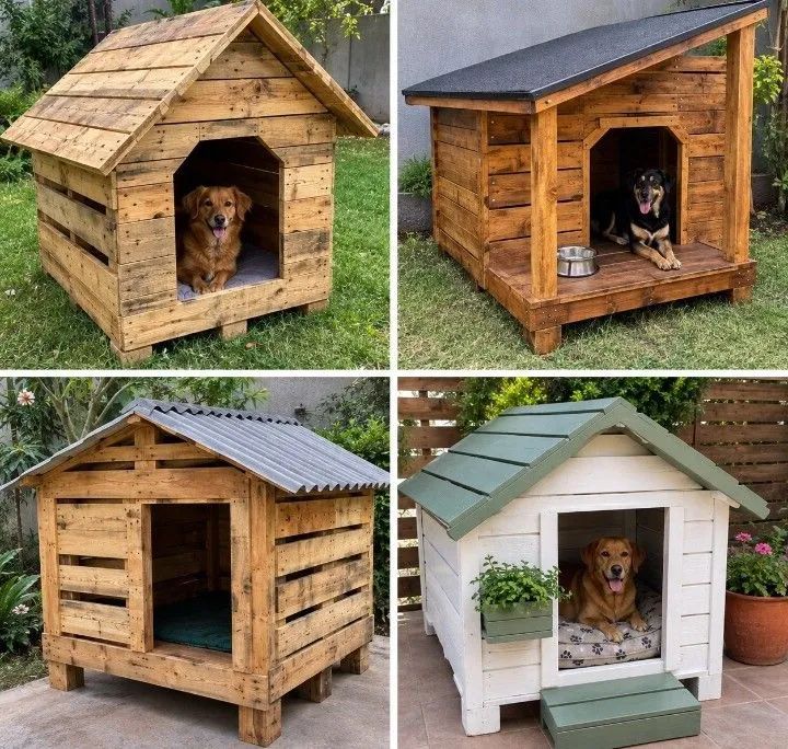 Casinha de cachorro e móveis feito com pallet 
