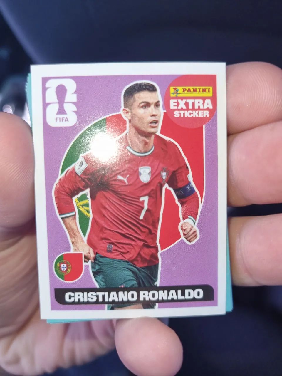 Figurinha extra Legend CR7 roxa 2026