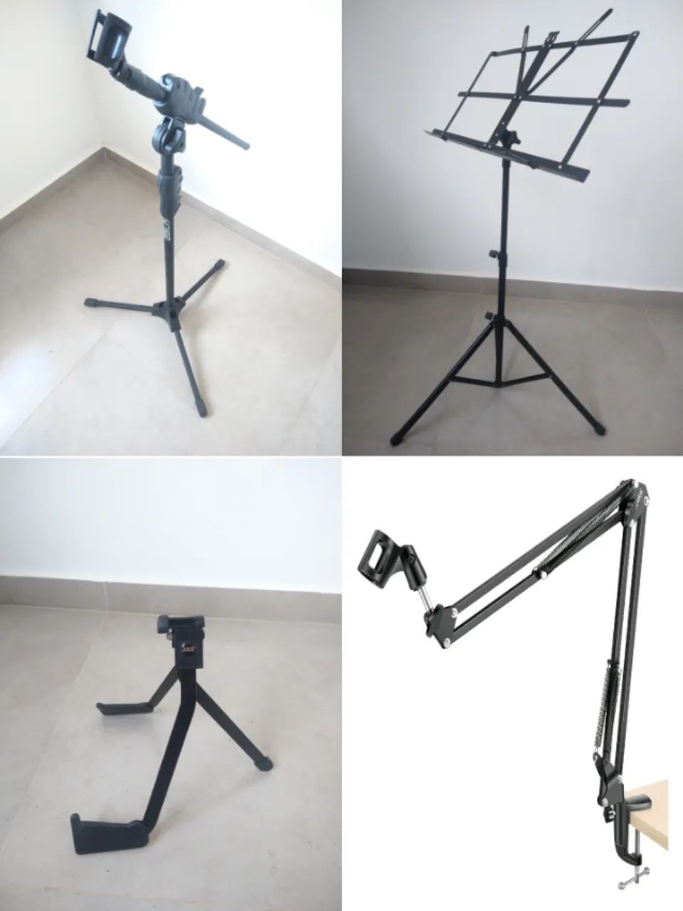 Pedestal Para Microfone, Violão e Partitura